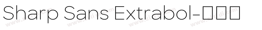 Sharp Sans Extrabol字体转换